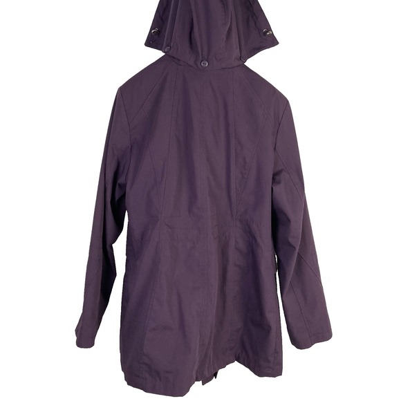 Sears Classic Purple All-Weather Hooded Parka Jacket Large - Picture 4 of 13